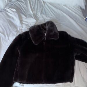 GAP Rich Chocolate Faux Fur Jacket